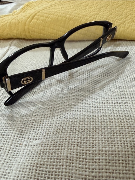 Gucci Black Glasses Frames with Gold Double-G Accent GG 3133 807 135 made Italy main image 16